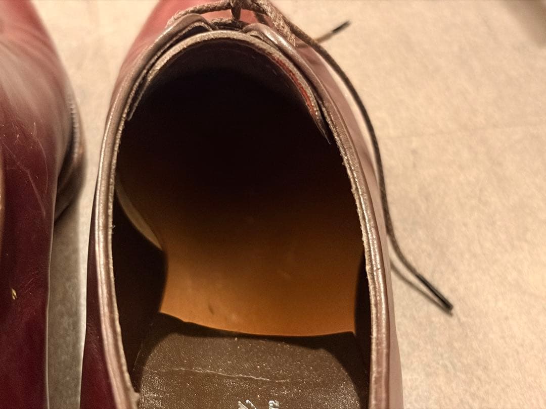 OTSUKA 25.0cm バーガンディ 内羽根プレーンホールカット