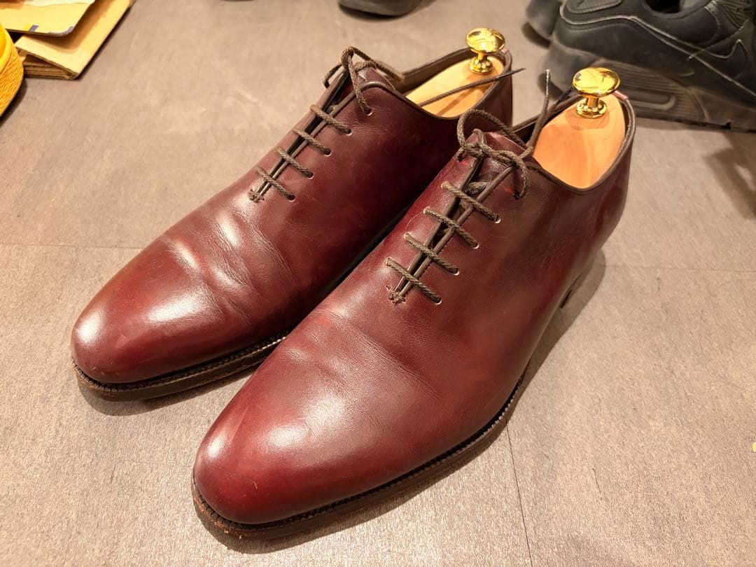 OTSUKA 25.0cm バーガンディ 内羽根プレーンホールカット