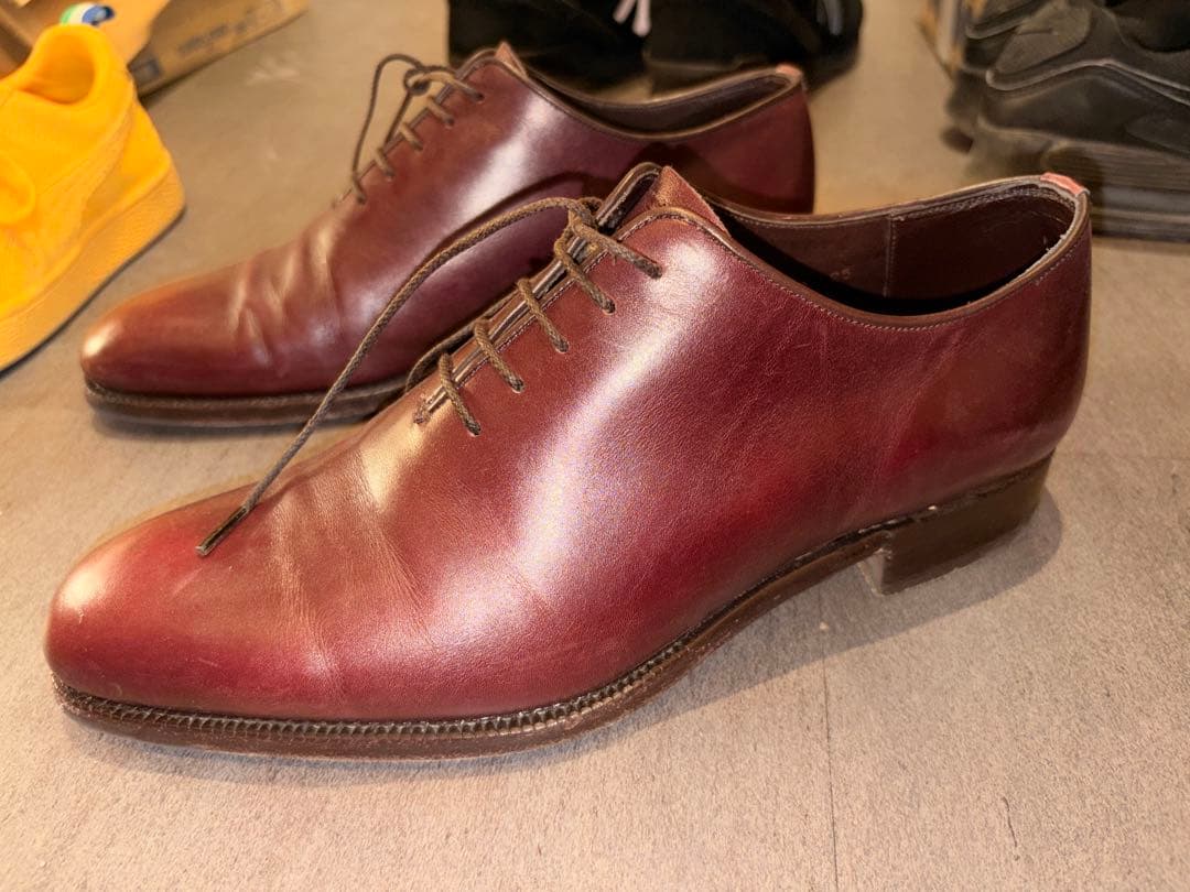 OTSUKA 25.0cm バーガンディ 内羽根プレーンホールカット