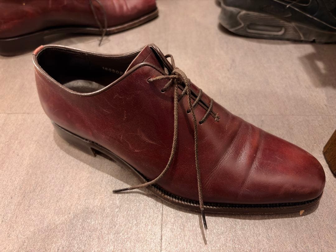 OTSUKA 25.0cm バーガンディ 内羽根プレーンホールカット