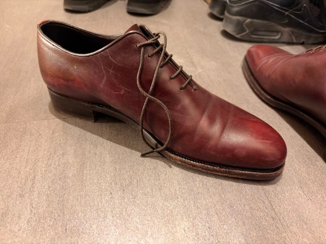 OTSUKA 25.0cm バーガンディ 内羽根プレーンホールカット