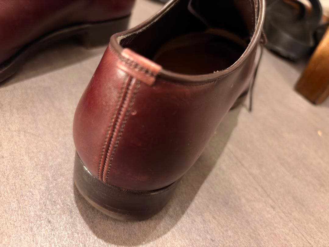 OTSUKA 25.0cm バーガンディ 内羽根プレーンホールカット