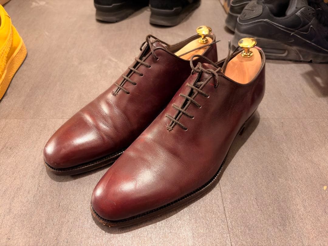 OTSUKA 25.0cm バーガンディ 内羽根プレーンホールカット