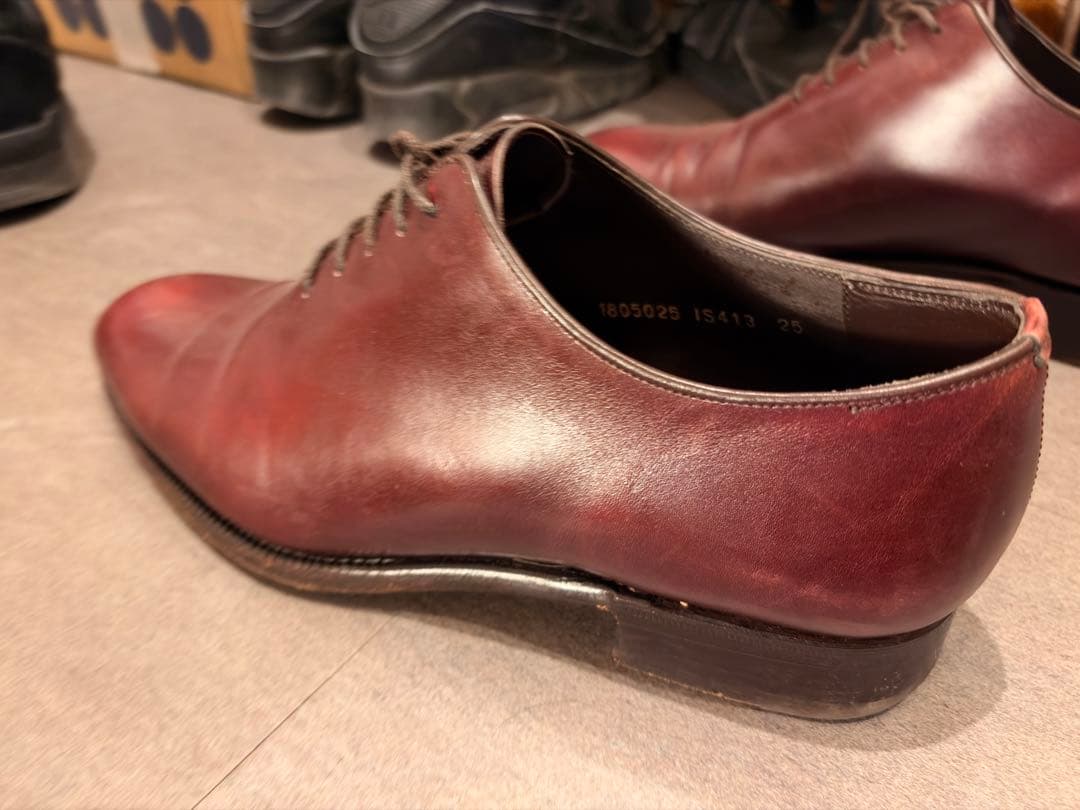 OTSUKA 25.0cm バーガンディ 内羽根プレーンホールカット