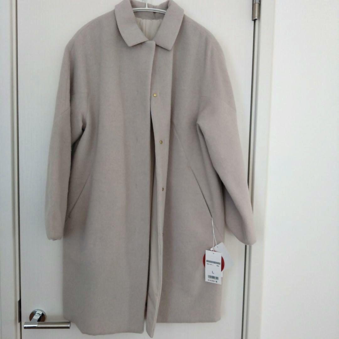 マジカルサーモ リバーシブル・ウールコート/ステン　Lサイズ