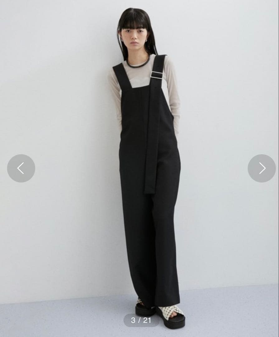 ※週末限定価格【ADAM ET ROPE】ベルテッドストラップロンパース