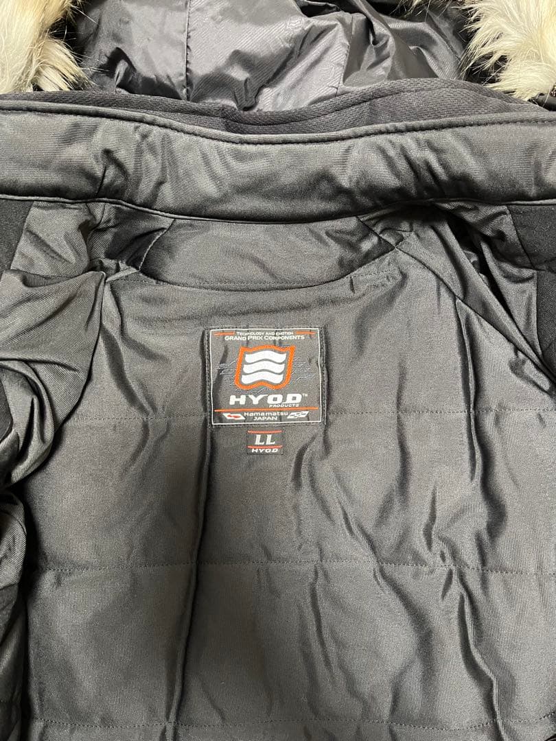 HYOD ファー付きジャケット LLサイズ ブラック