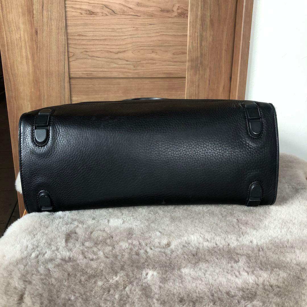 TOMOE 黒 レザー トートバッグ