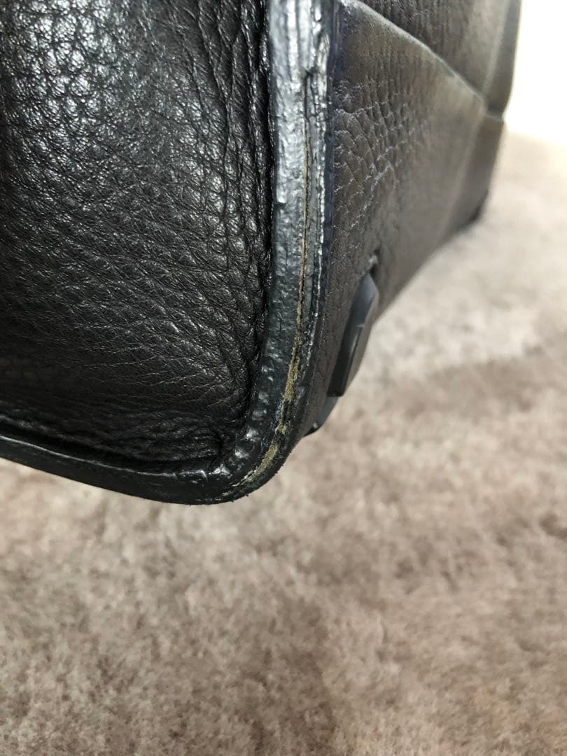 TOMOE 黒 レザー トートバッグ