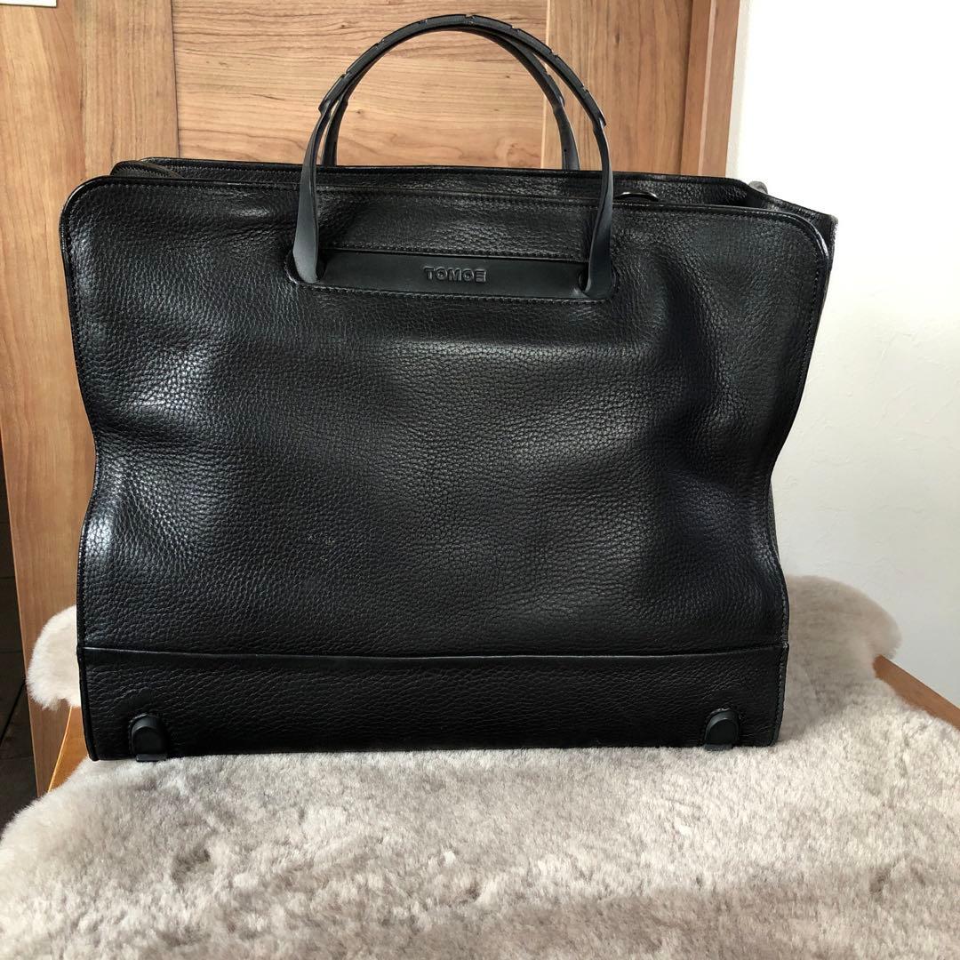 TOMOE 黒 レザー トートバッグ
