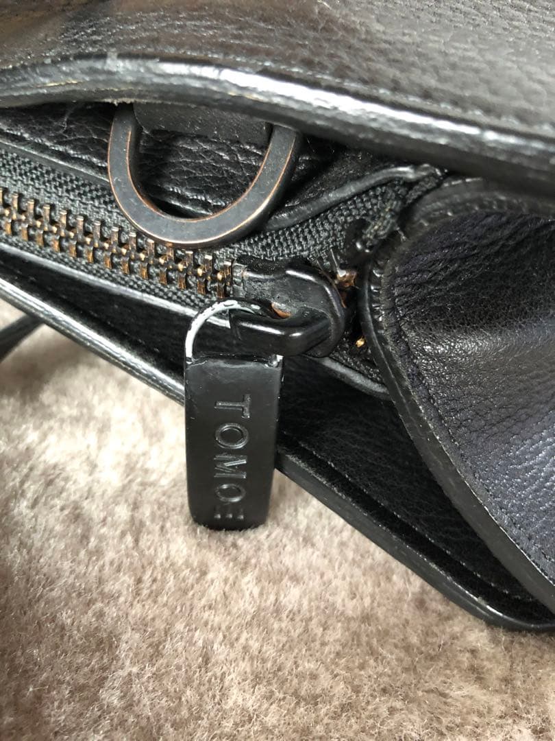 TOMOE 黒 レザー トートバッグ