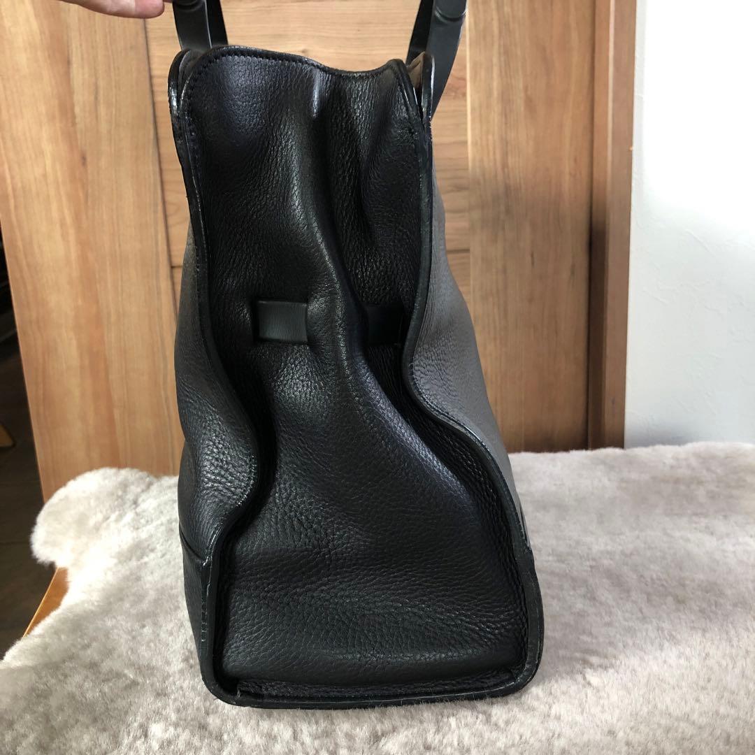 TOMOE 黒 レザー トートバッグ