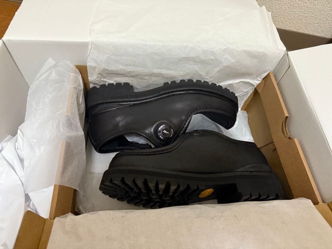 PG Steven Alan KNOCK BLACK LEATHER シューズ