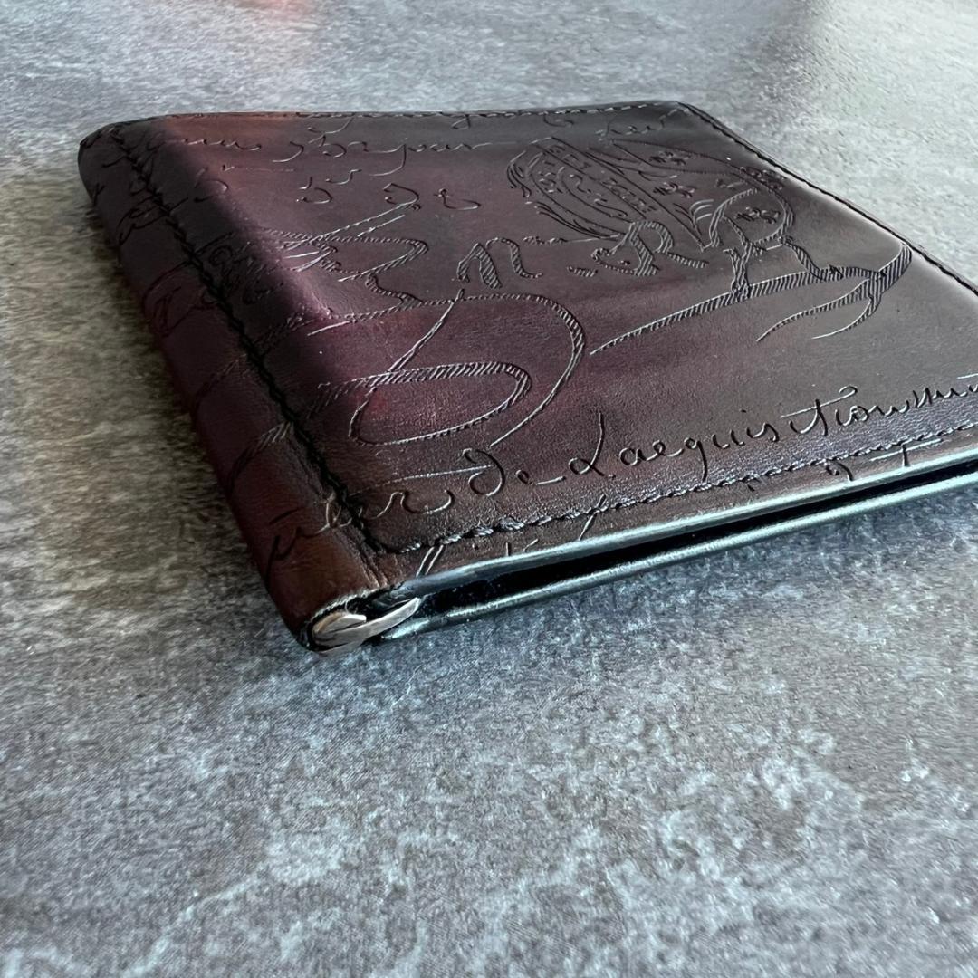 ⭐️BERLUTI⭐️ベルルッティ スクリット レザー マネークリップ ブラウン