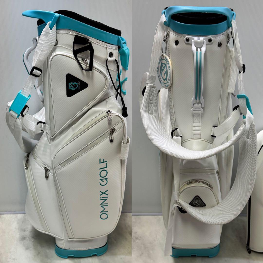 希少 OMNIX GOLF キャディバック ホワイト 8.5型
