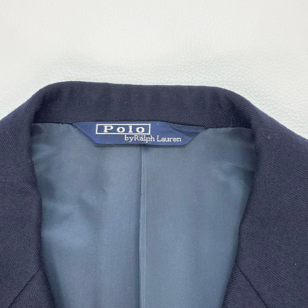 ポロ ラルフローレン テーラードジャケット ダブル 紺ブレ 金ボタン