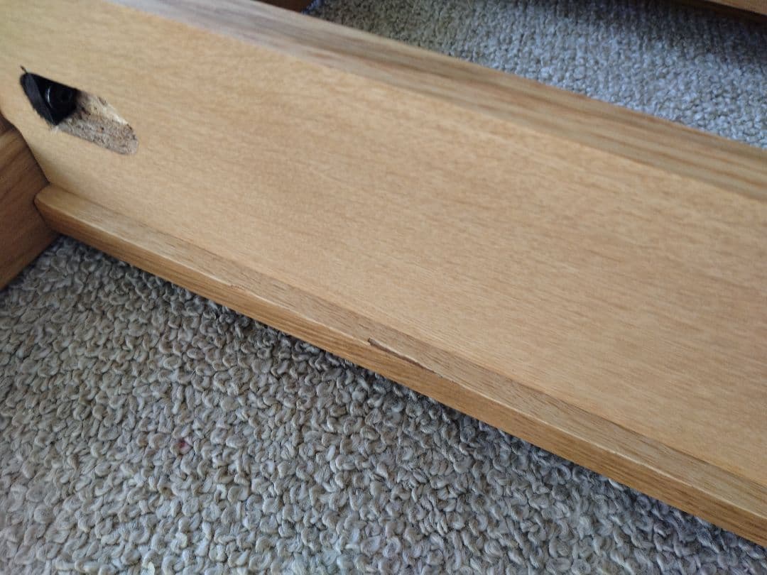 【totoro】MUJI/無印良品 オーク無垢材デスク110cm引出足元棚