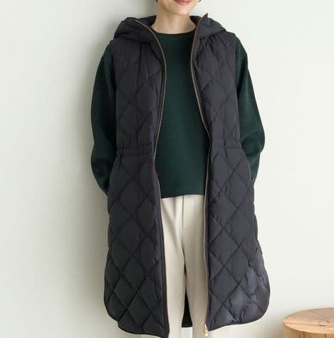 TAION×UNFILO 　フード付きジレ グレー