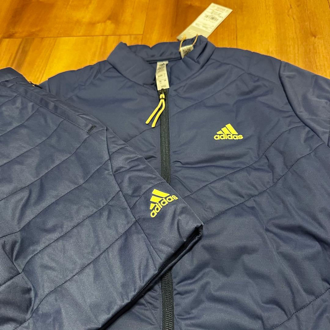 保温 中綿　ジャケット　スカート　セットアップ　秋冬　ネイビー　サイズS 新品