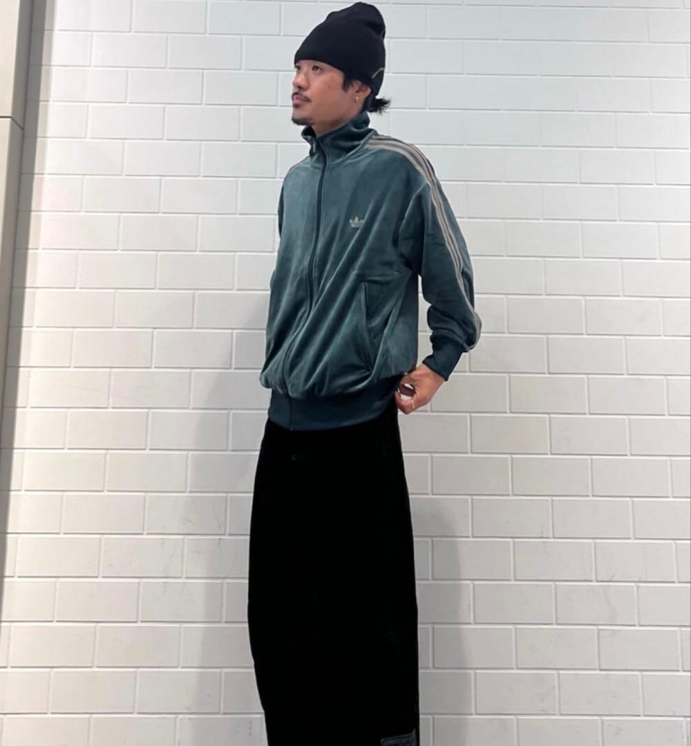 新品3XL】当日発送アディダス　ファイヤーバード ベロアトラックトップ グリーン