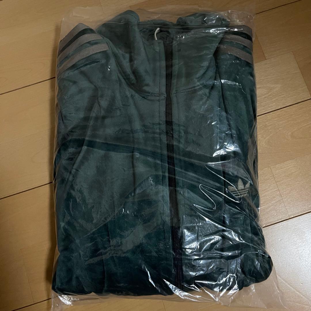 新品3XL】当日発送アディダス　ファイヤーバード ベロアトラックトップ グリーン