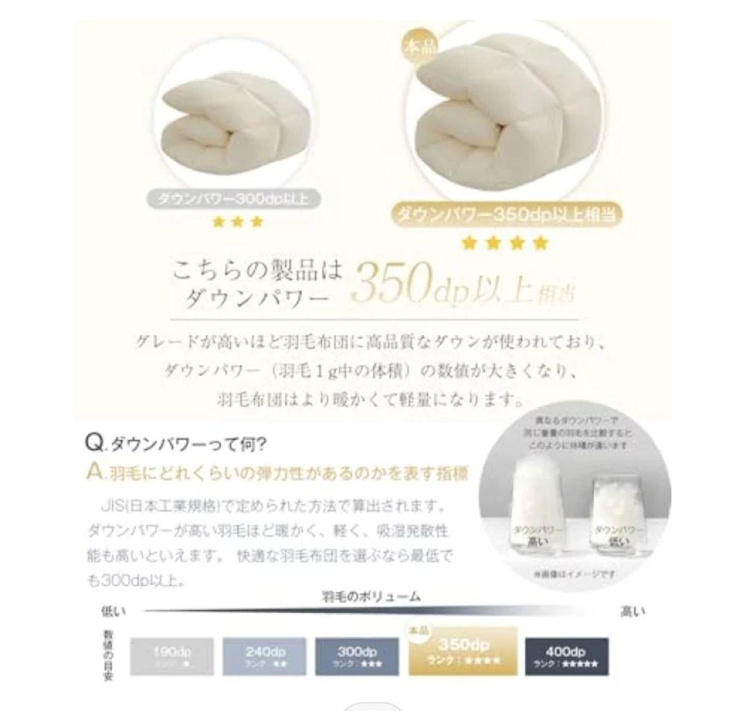 あずあず〈新品未開封〉 Softime S掛け布団 ダックダウン90%相当