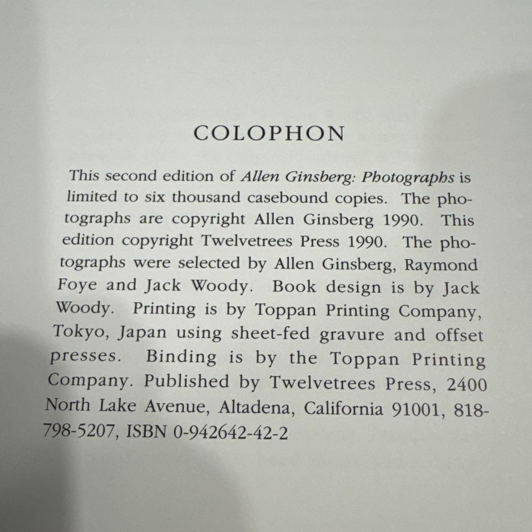 洋書 Allen Ginsberg Photographs