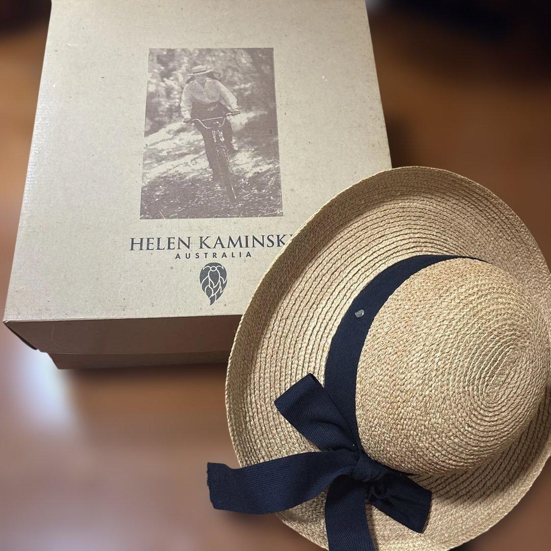 6割引　新品　ヘレンカミンスキー　麦わら帽子　リボン　タグ　箱付き