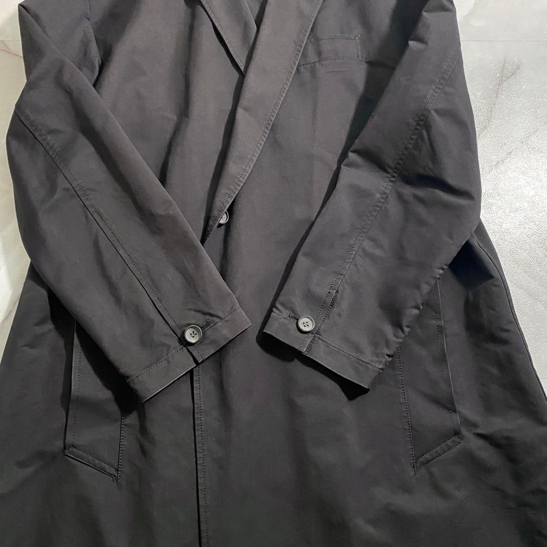 B17813 ザリラクス 18AW テックダブルチェスターコート 黒 48