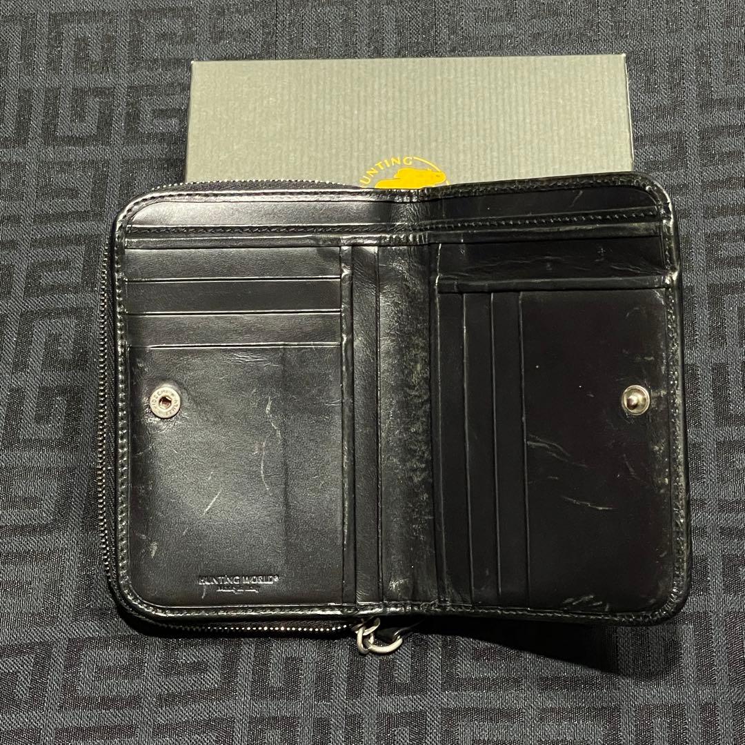 ハンティングワールドラウンドジップレザーウォレット正規輸入元購入品