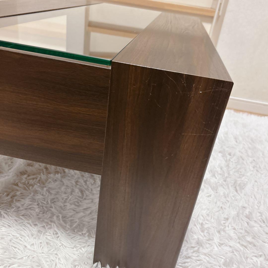 日本製 センターテーブル ローテーブル ガラストップ ユーアイ