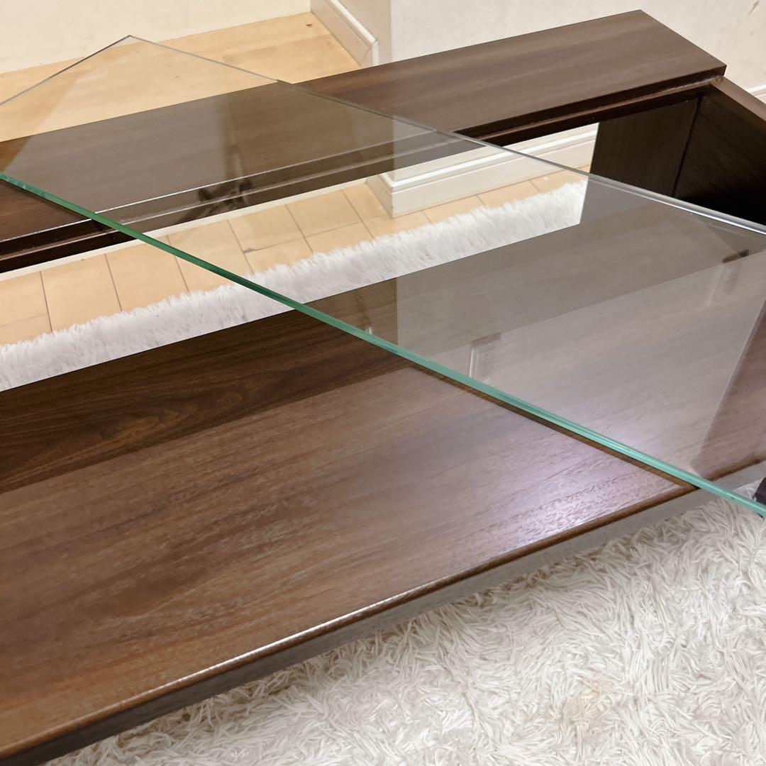 日本製 センターテーブル ローテーブル ガラストップ ユーアイ