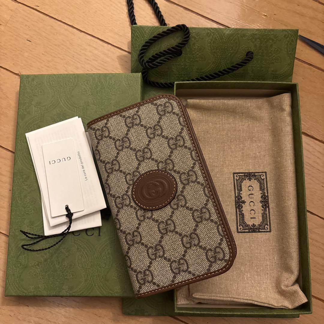 値下げ【新品未使用】GUCCI iPhone15 ケース 手帳型