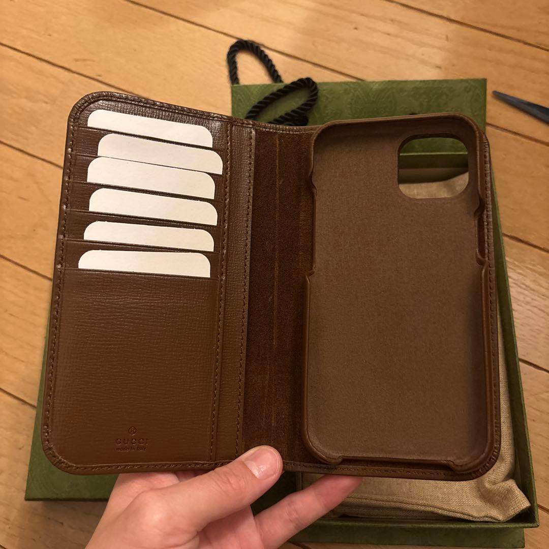 値下げ【新品未使用】GUCCI iPhone15 ケース 手帳型