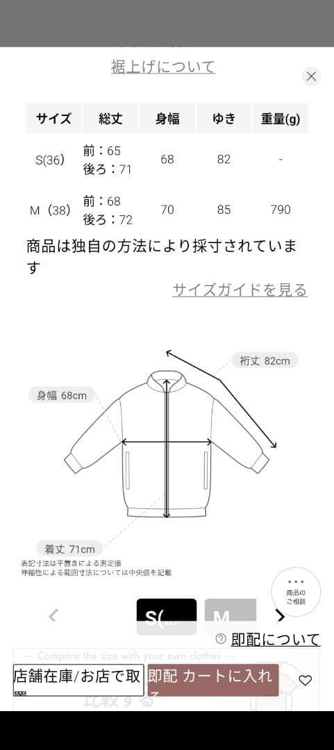 【別注】＜THE RERACS ＞ミディアム ポンチョ ブルゾン　36　NAVY