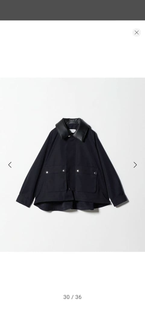 【別注】＜THE RERACS ＞ミディアム ポンチョ ブルゾン　36　NAVY