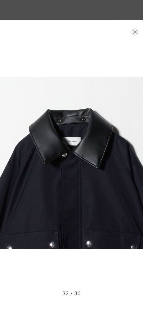 【別注】＜THE RERACS ＞ミディアム ポンチョ ブルゾン　36　NAVY