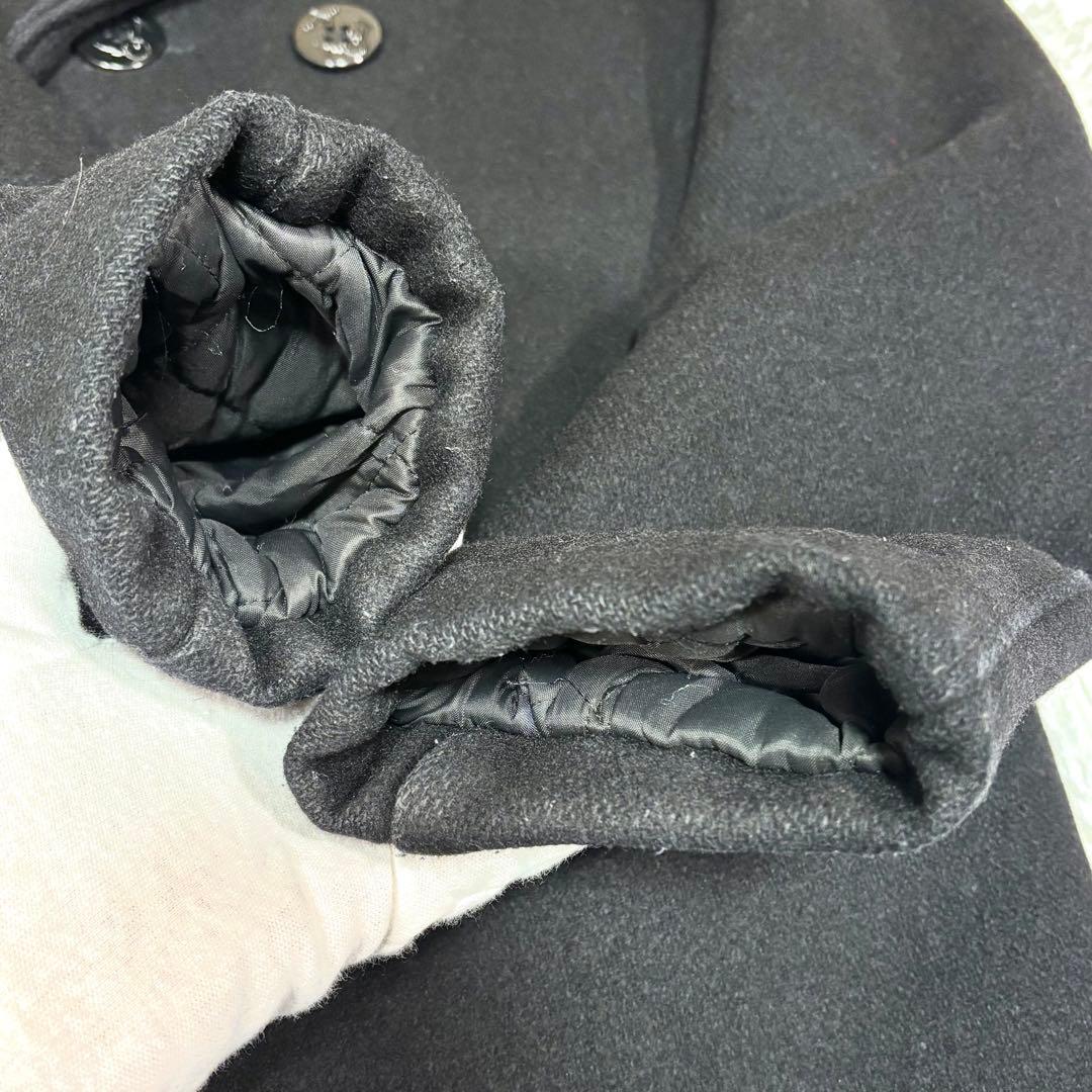 SCHOTT ショット 740 メルトン ピーコート 8つボタン 黒 L