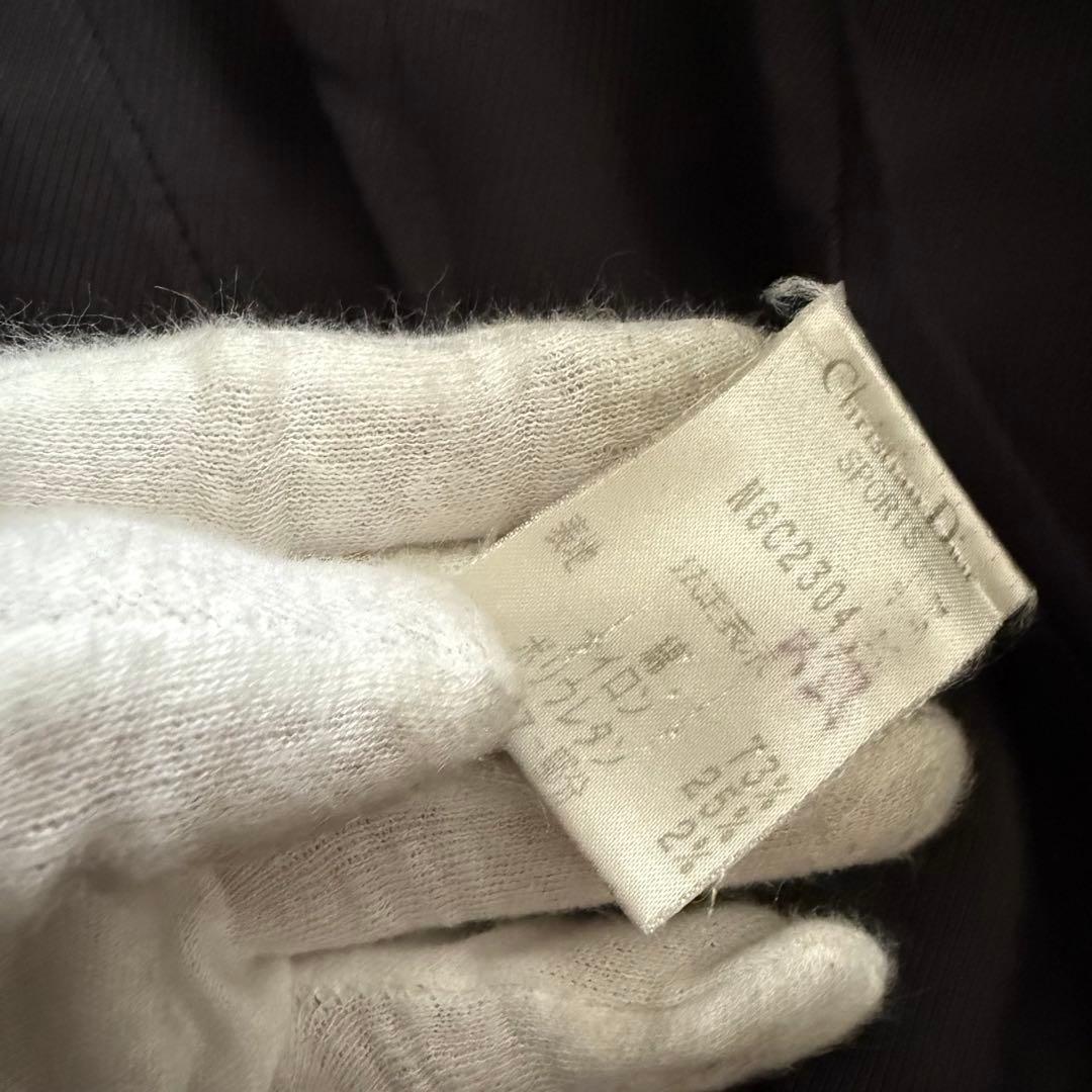 クリスチャンディオール　2way コーデュロイ　ピーコート　襟ファー　黒　M