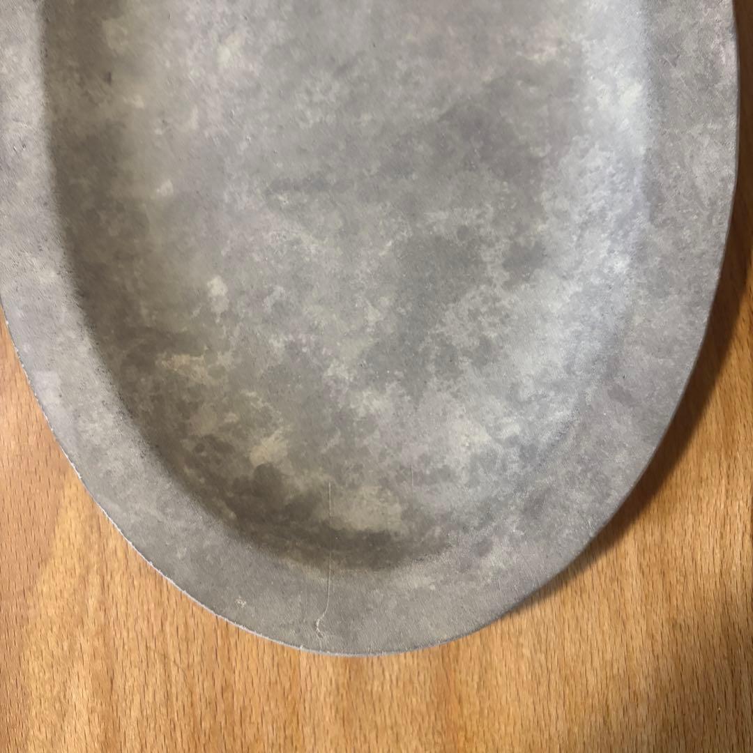 吉田次朗さん　リムオーバル皿2枚セット　ジャンク品