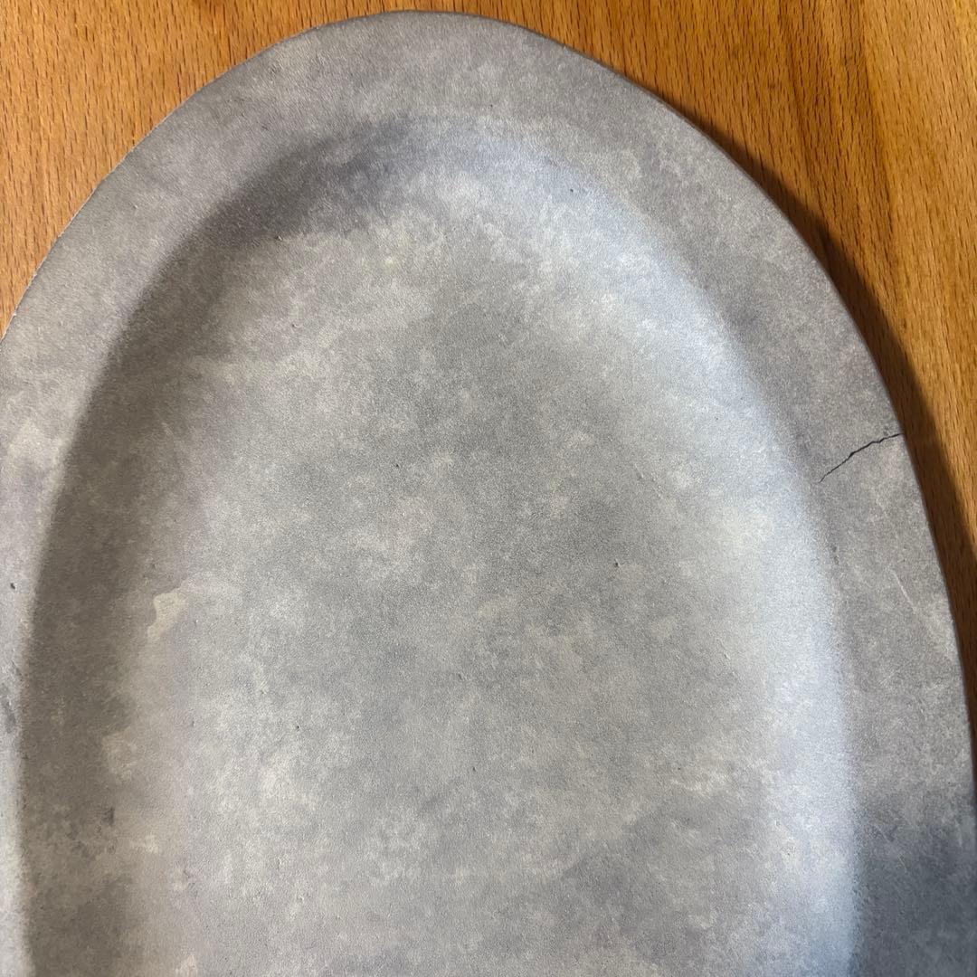 吉田次朗さん　リムオーバル皿2枚セット　ジャンク品