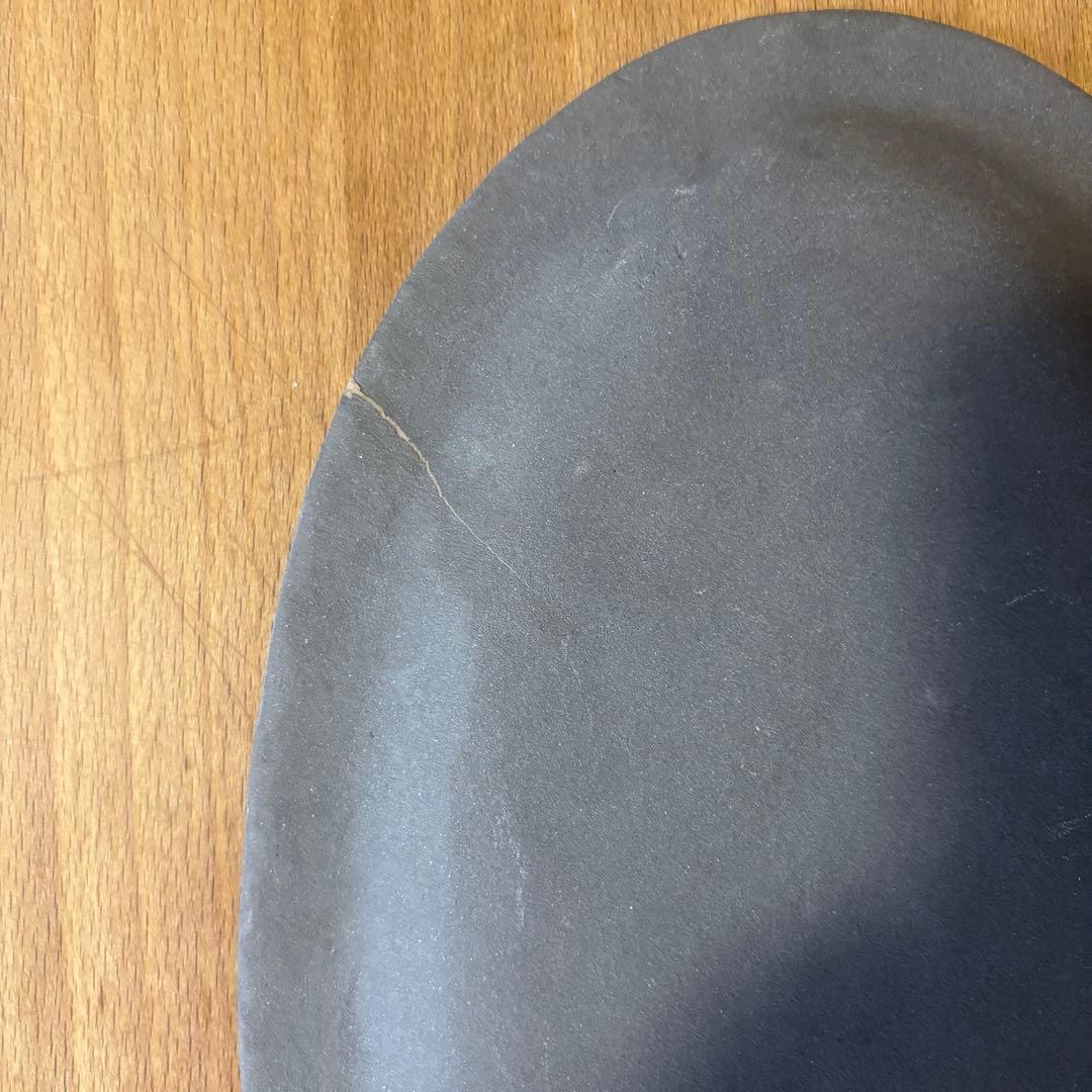 吉田次朗さん　リムオーバル皿2枚セット　ジャンク品