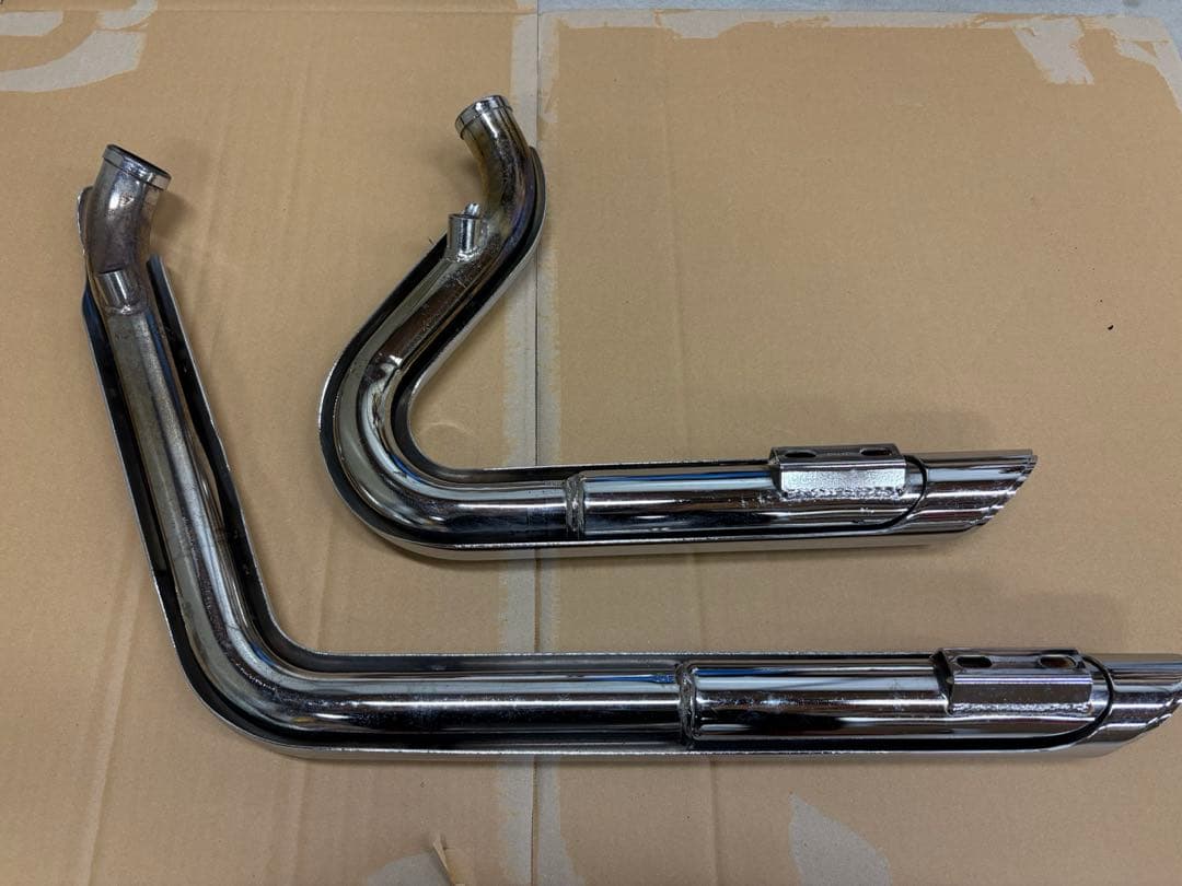 Vance & Hines クローム ツインパイプマフラー