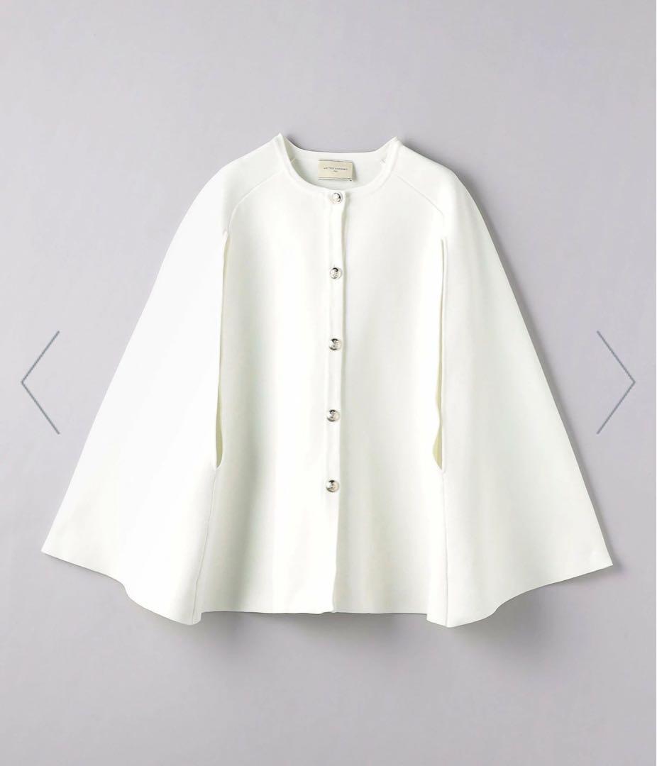 新品未使用　ユナイテッドアローズ　ニットケープ　カーディガン　ホワイト