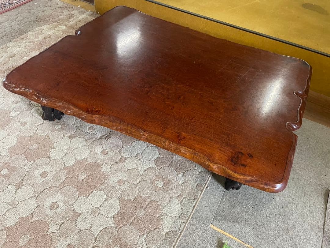 座卓 テーブル レトロ 一枚板 ヴィンテージ ローテーブル 家具 ちゃぶ台