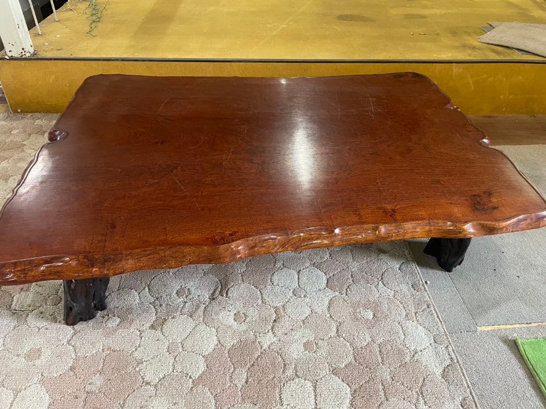 座卓 テーブル レトロ 一枚板 ヴィンテージ ローテーブル 家具 ちゃぶ台