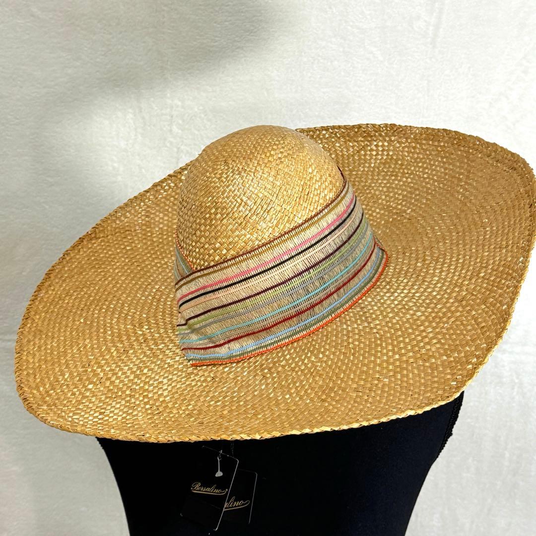 未使用品 Borsalino ボルサリーノ 帽子 キャペリンハット イタリア製