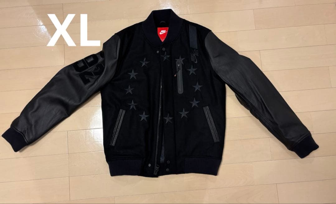 NIKEナイキ デストロイヤー レザー 切り替え スタジャン 黒 メンズ