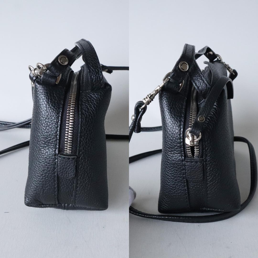 美品ジャンニキアリーニ アリファS 2wayショルダーバッグ ブラックイタリア製