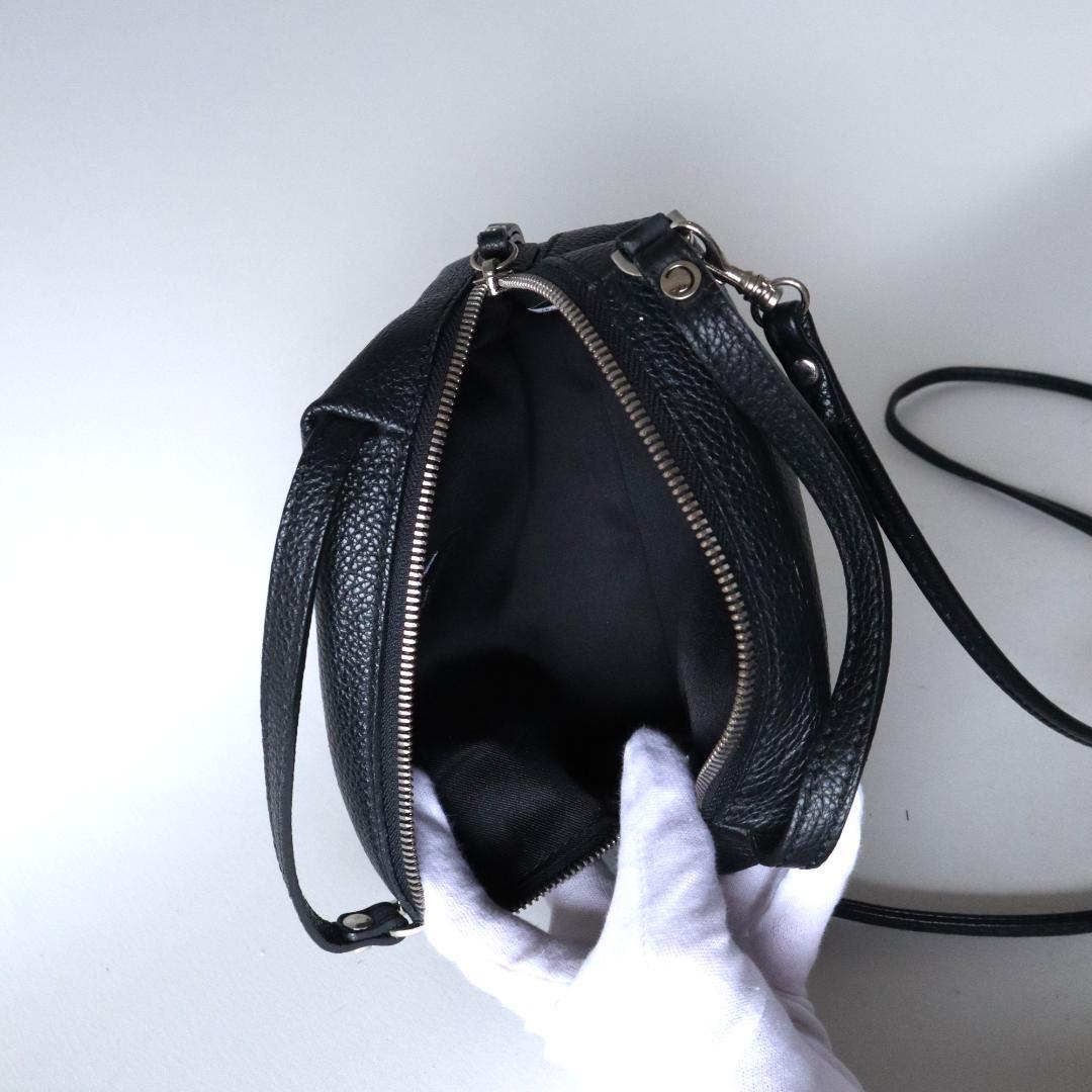 美品ジャンニキアリーニ アリファS 2wayショルダーバッグ ブラックイタリア製